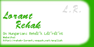 lorant rehak business card